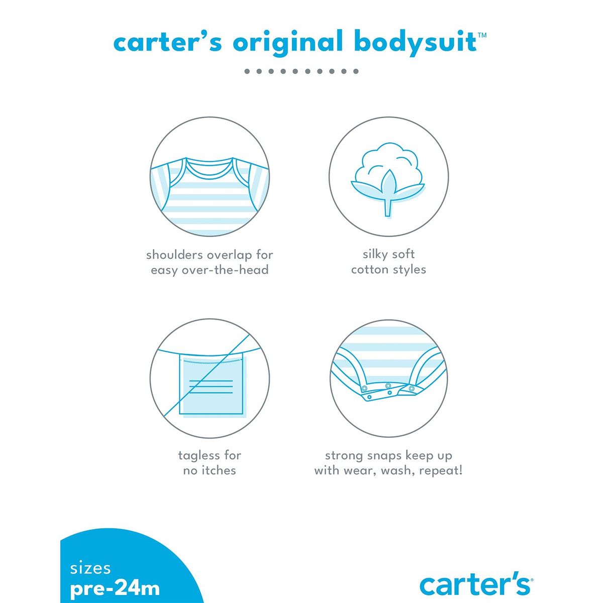 CARTER'S - Body Bebé Algodón Navidad Unisex Carter's