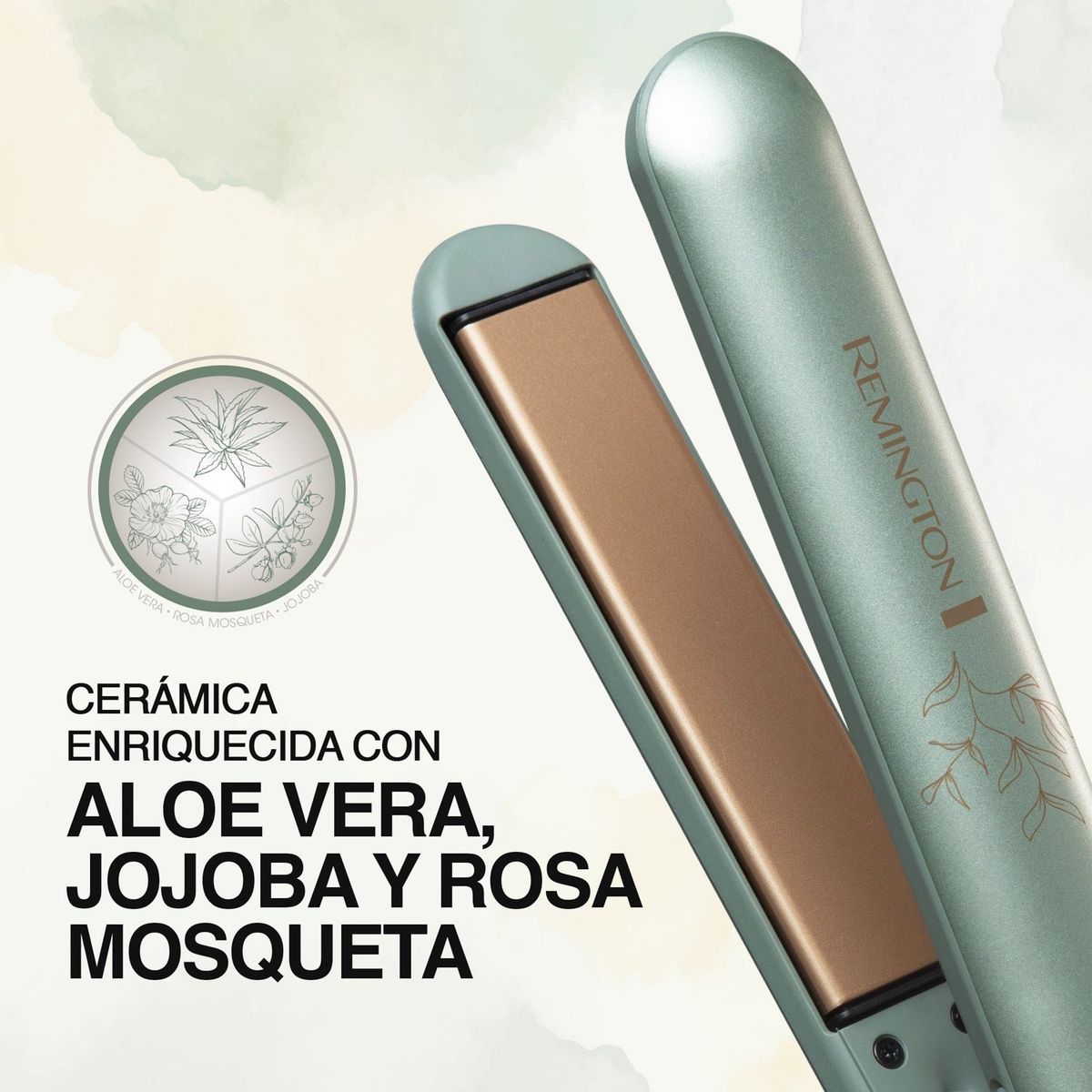 REMINGTON - Alisador de pelo Remington Botanicals Aloe vera y Jojoba
