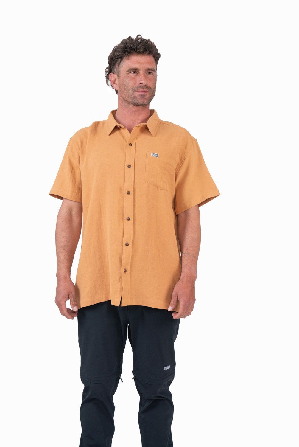 KAYA UNITE - Camisa Manga Corta Lino Hombre Kaya Unite
