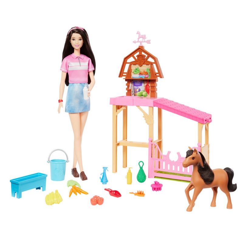 BARBIE - Set de Juego Cuidado de Ponys con Renee Barbie