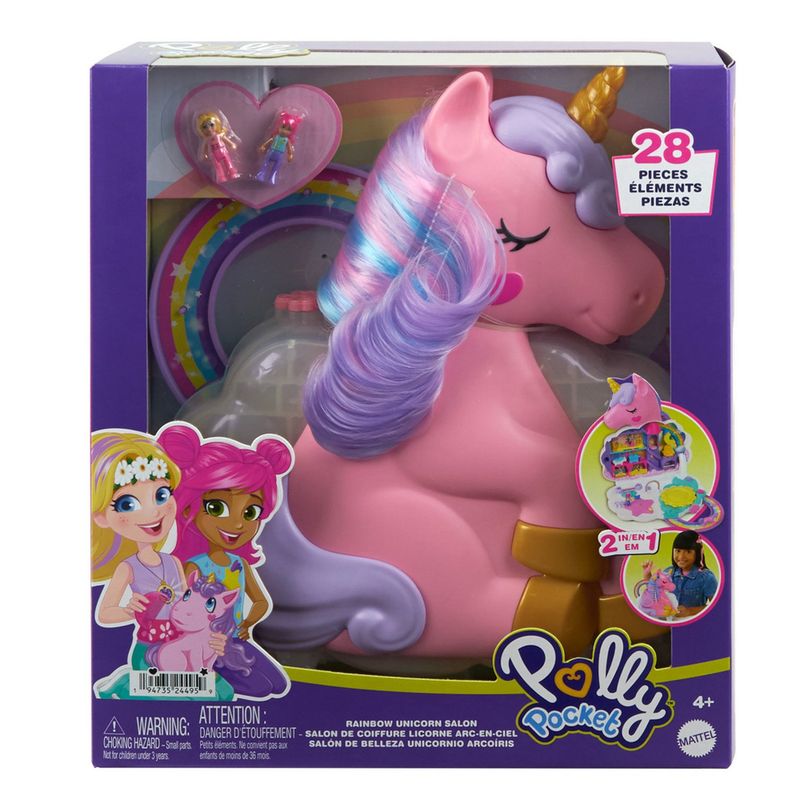 POLLY POCKET - Compacto Unicornio Y Arcoíris Polly Pocket