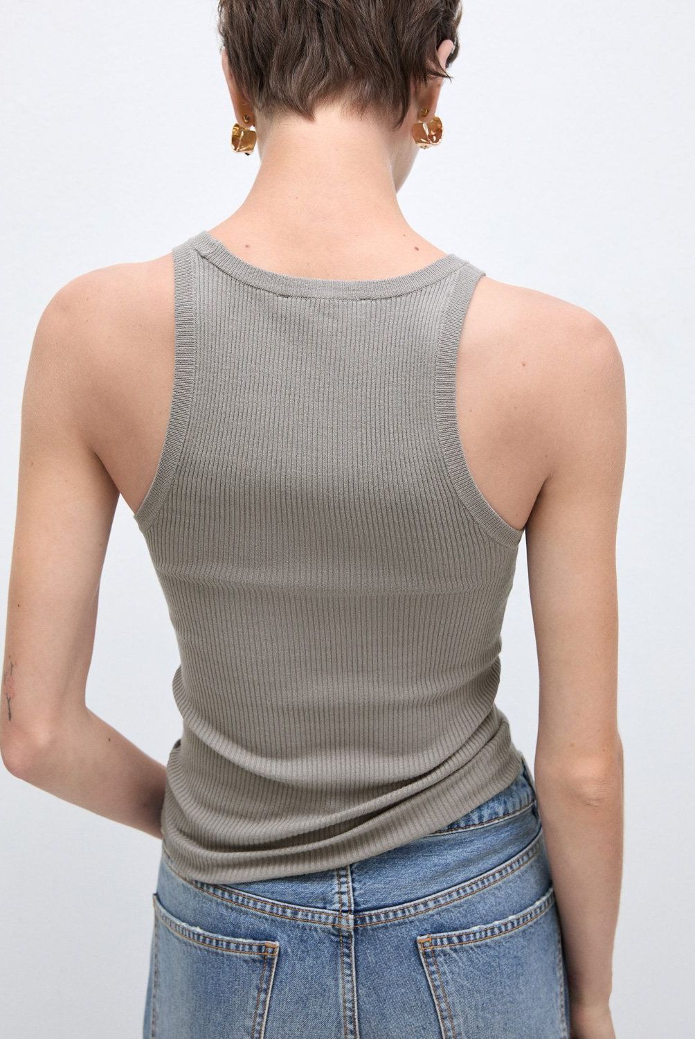 MANGO - Top Punto Tirantes Mujer Mango