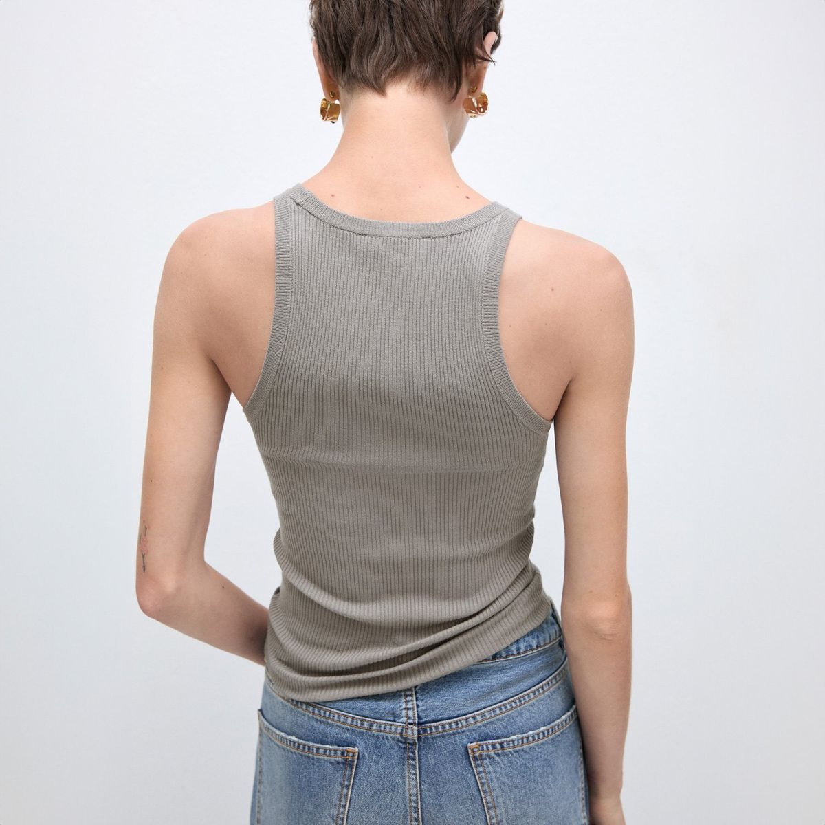 MANGO - Top Punto Tirantes Mujer Mango