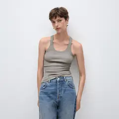 MANGO - Top Punto Tirantes Mujer