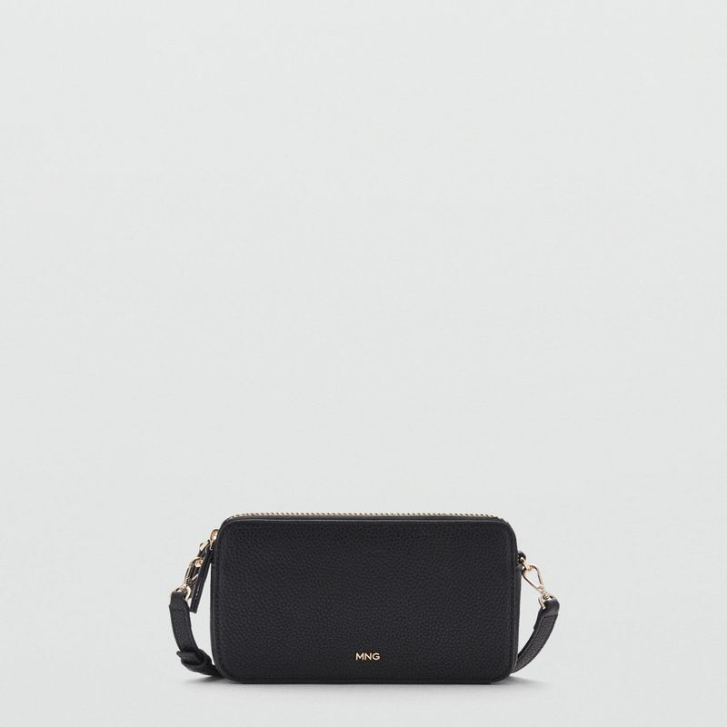 MANGO - Bolso Bandolera Doble Cremallera Mujer Mango