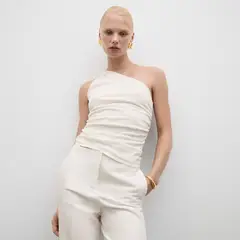 MANGO - Top Diseño Asimétrico Mujer