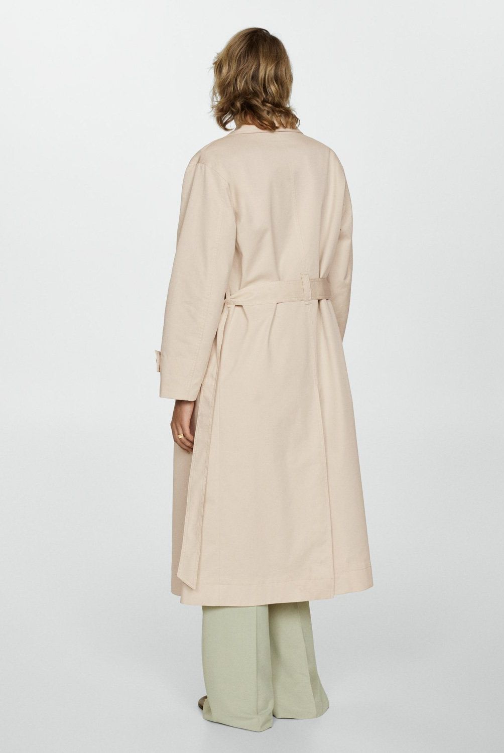 MANGO - Impermeable Doble Botonadura Mujer Mango