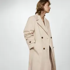 MANGO - Impermeable Doble Botonadura Mujer