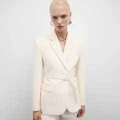 MANGO - Blazer Traje Cinturón Mujer