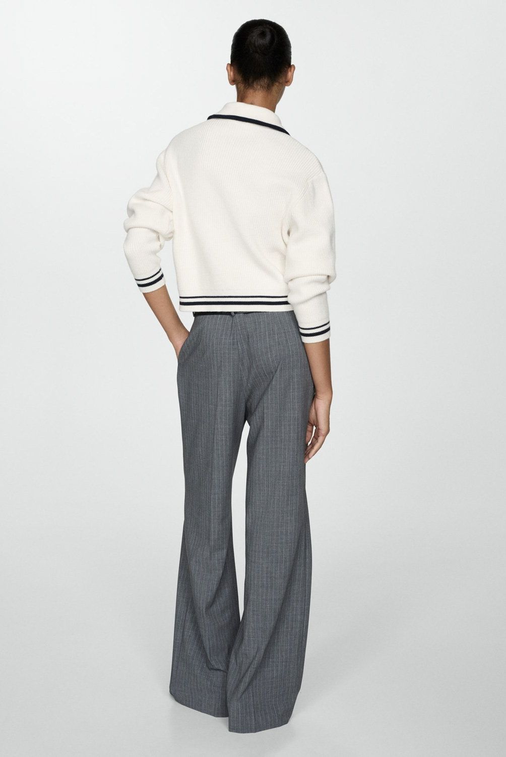 MANGO - Sweater Rayas Cremallera Mujer Mango