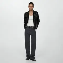 MANGO - Chaqueta Biker Efecto Piel Mujer