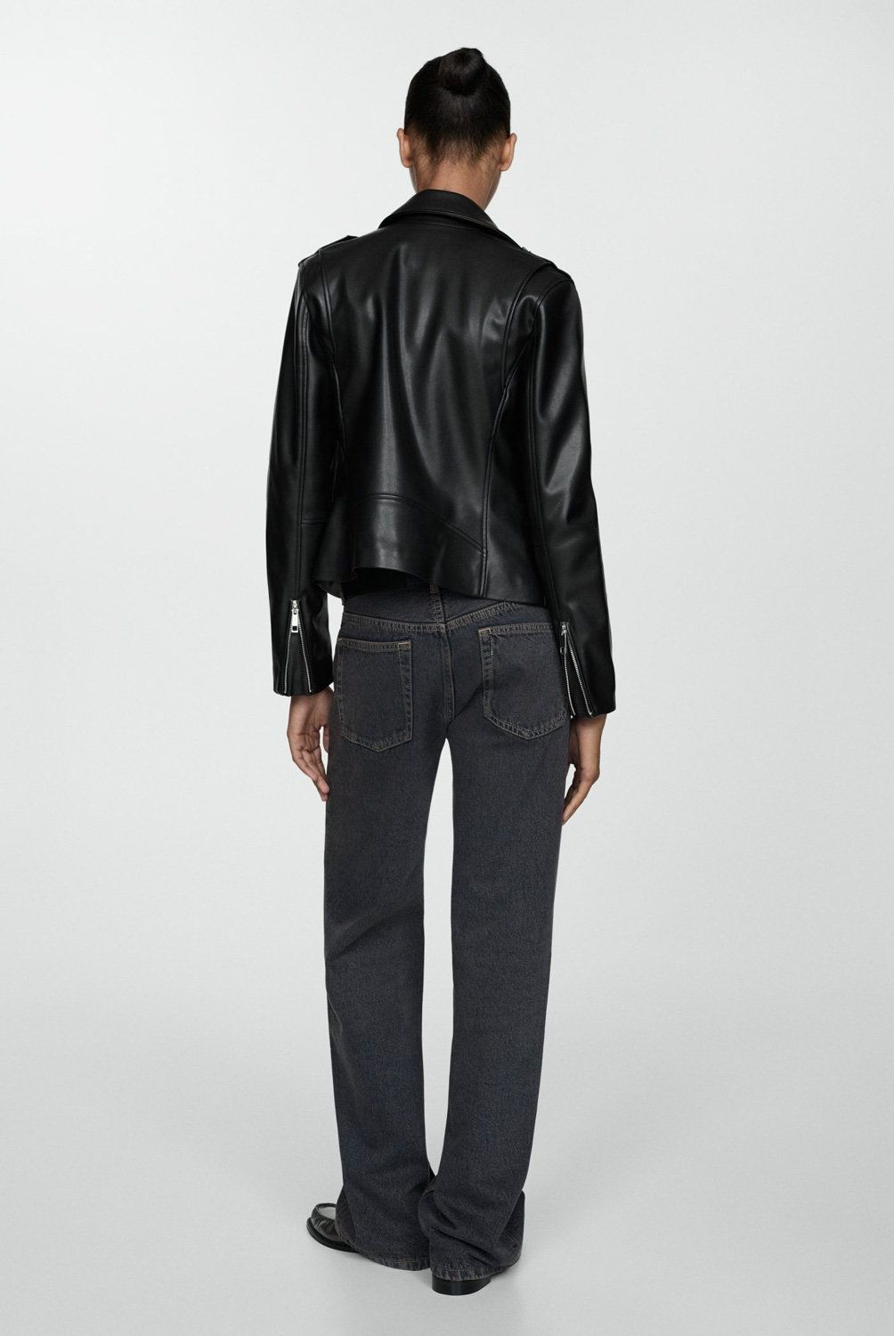 MANGO - Chaqueta Biker Efecto Piel Mujer Mango