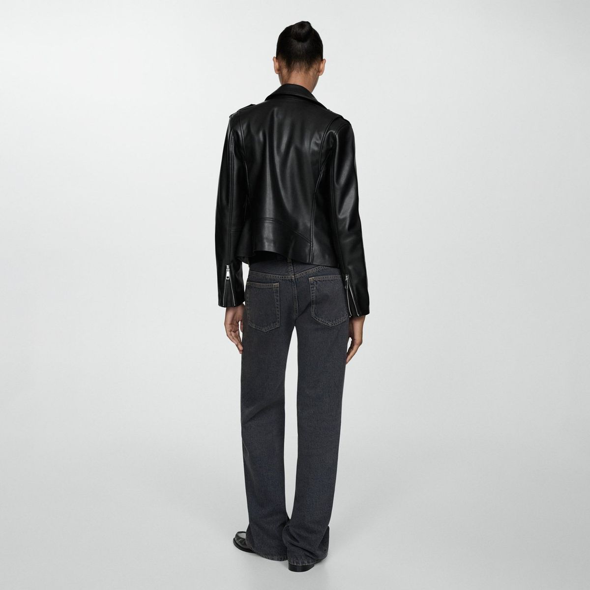 MANGO - Chaqueta Biker Efecto Piel Mujer Mango