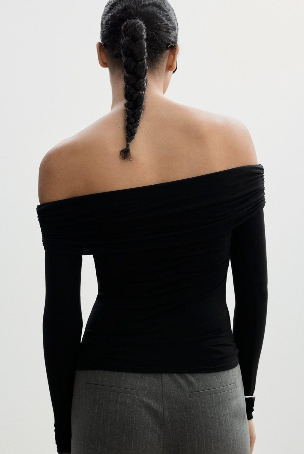 MANGO - Polera Hombros Descubiertos Mujer Mango
