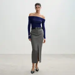 MANGO - Polera Hombros Descubiertos Mujer