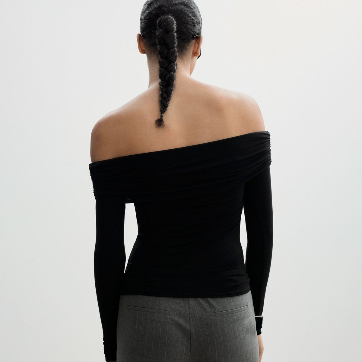 MANGO - Polera Hombros Descubiertos Mujer Mango