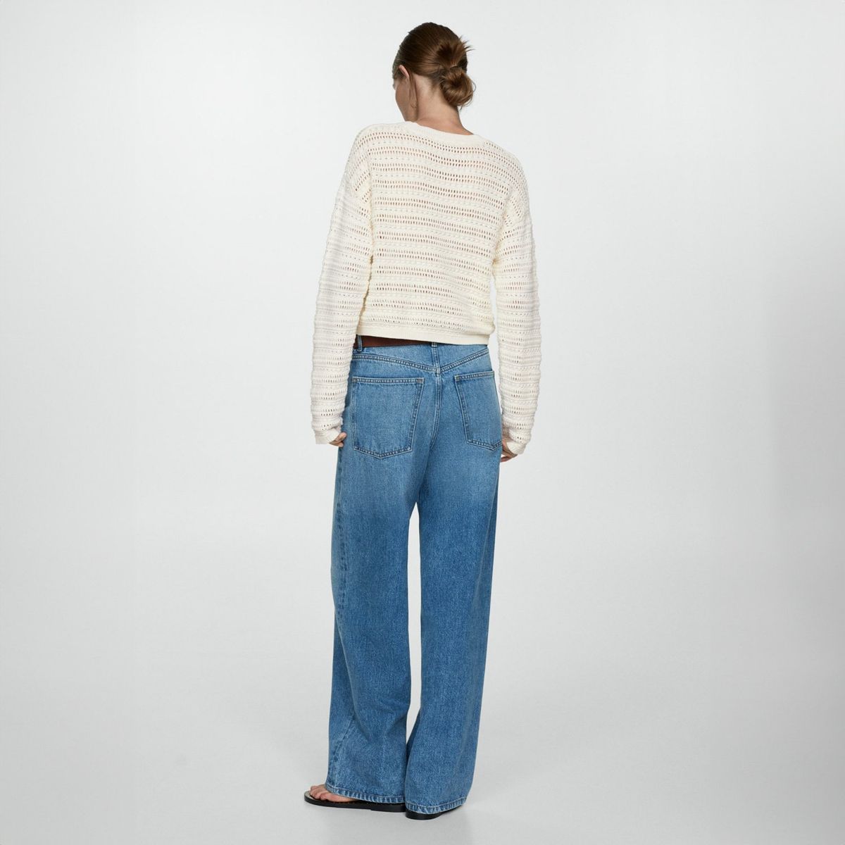 MANGO - Sweater Punto Calado Mujer Mango