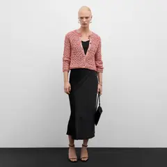 MANGO - Chaqueta Calado Jaspeado Lúrex Mujer