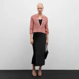 MANGO - Chaqueta Calado Jaspeado Lúrex Mujer