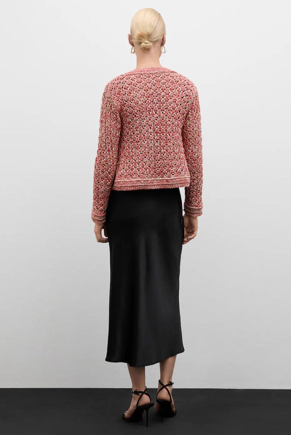 MANGO - Chaqueta Calado Jaspeado Lúrex Mujer Mango