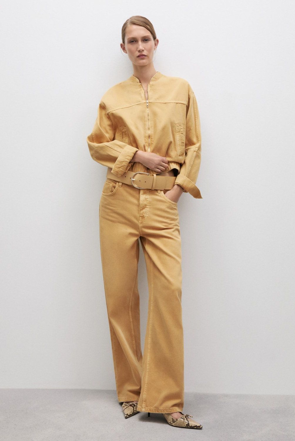 MANGO - Chaqueta Bomber Vaquera Mujer Mango