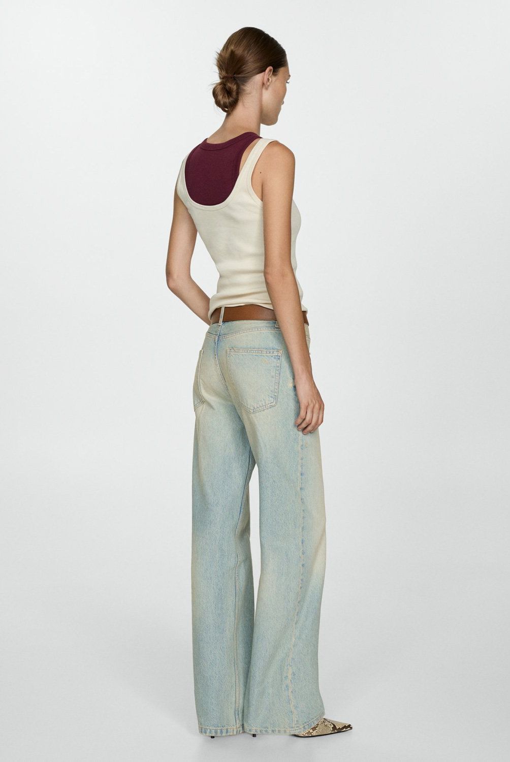 MANGO - Jeans Recto Mira Tiro Medio Mujer Mango