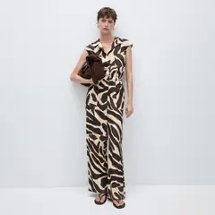 MANGO - Enterito Bolsillos Animal Print Mujer