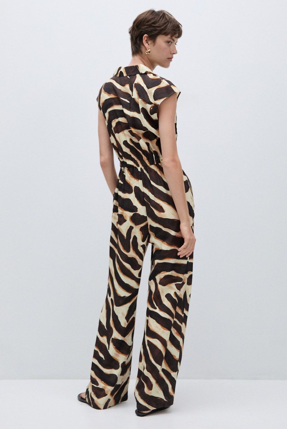 MANGO - Enterito Bolsillos Animal Print Mujer Mango