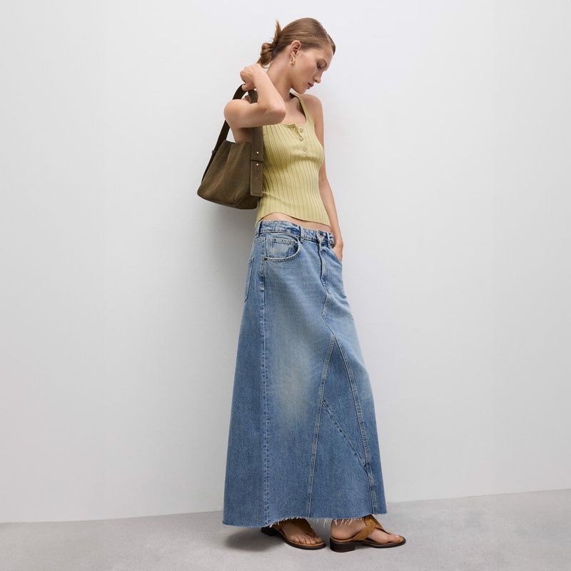 MANGO - Top Punto Canalé Mujer Mango