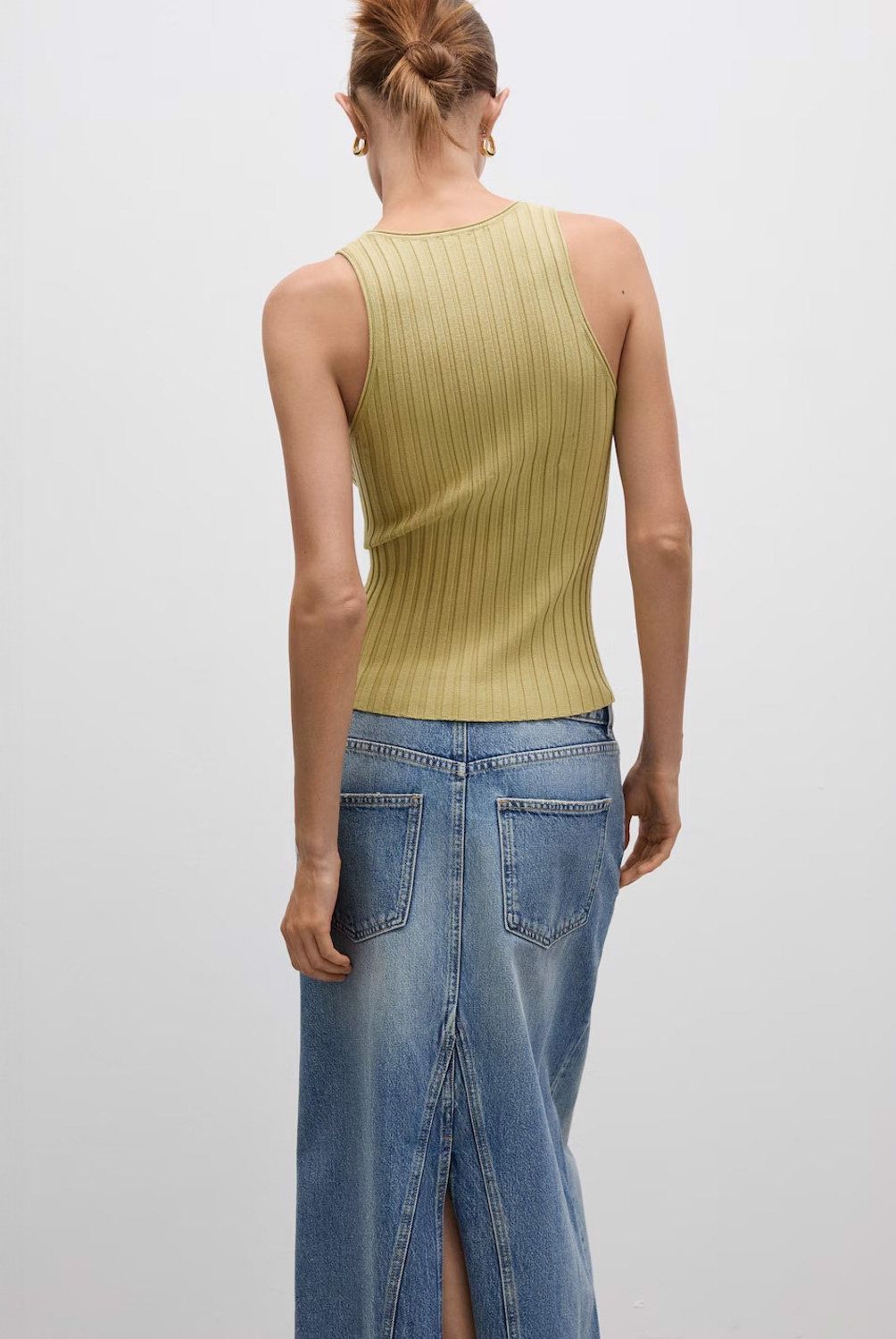 MANGO - Top Punto Canalé Mujer Mango