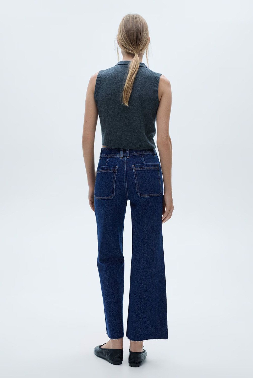 MANGO - Jeans Catherin Culotte Tiro Alto Mujer Mango