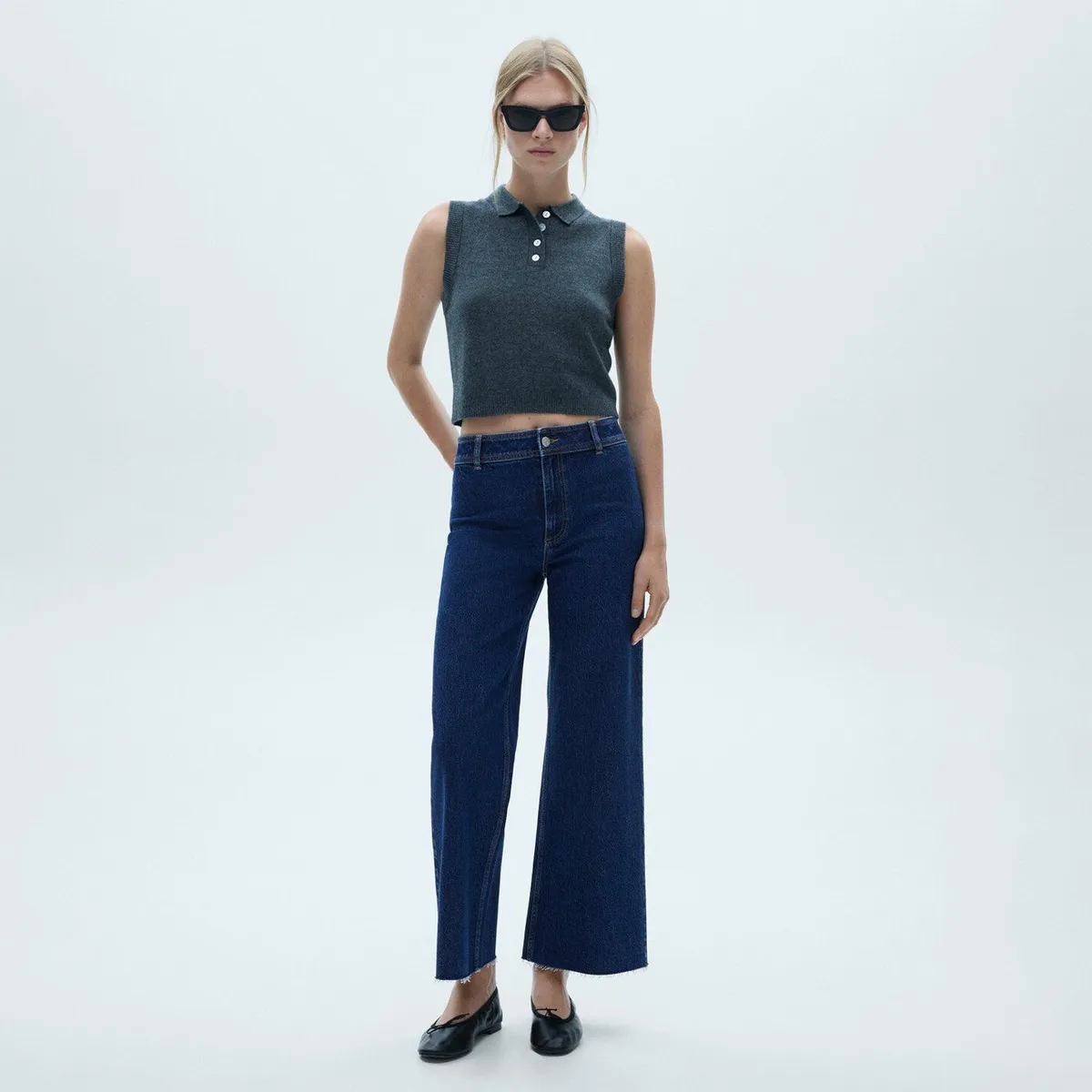 MANGO - Jeans Culotte Tiro Alto Mujer Mango