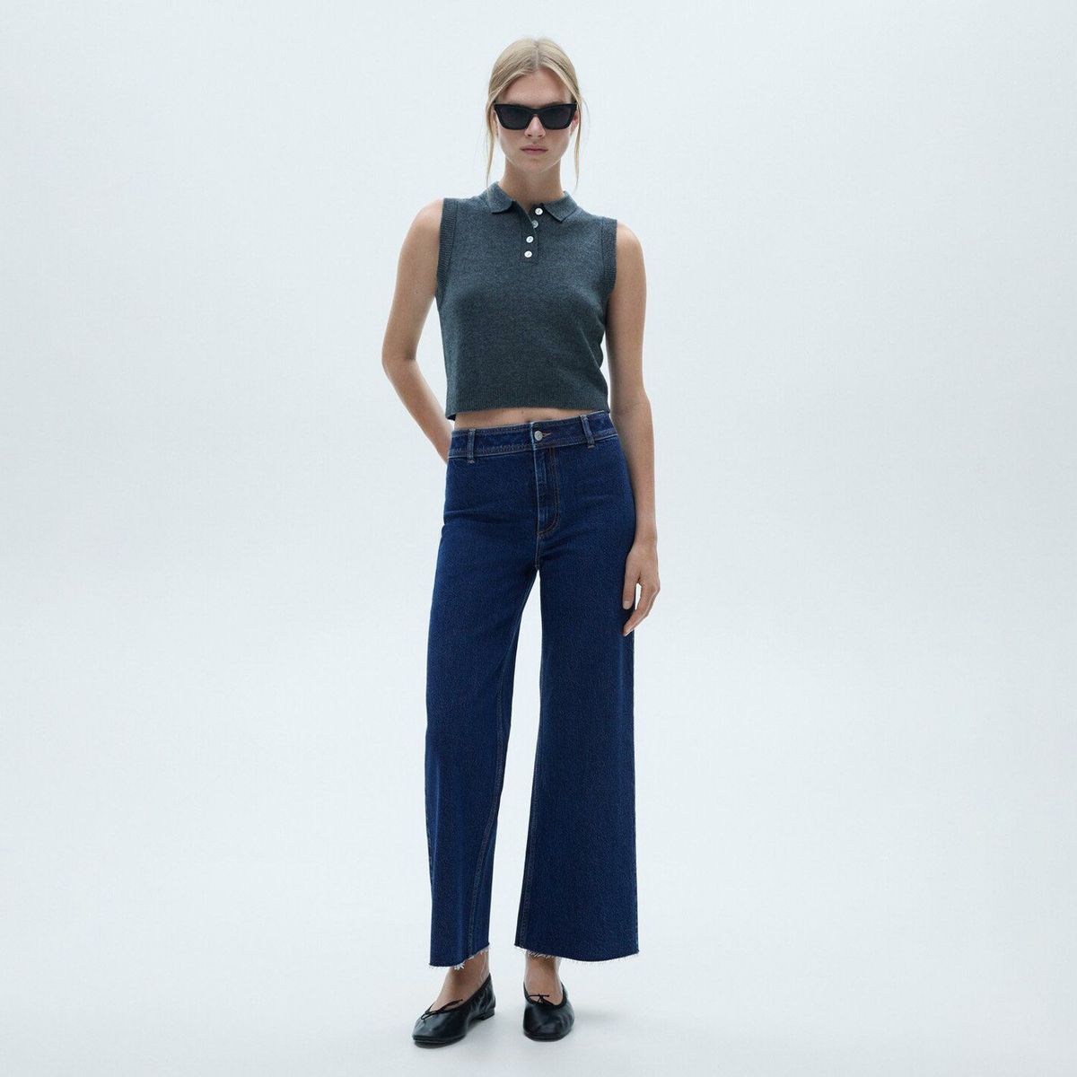 MANGO - Jeans Culotte Tiro Alto Mujer Mango