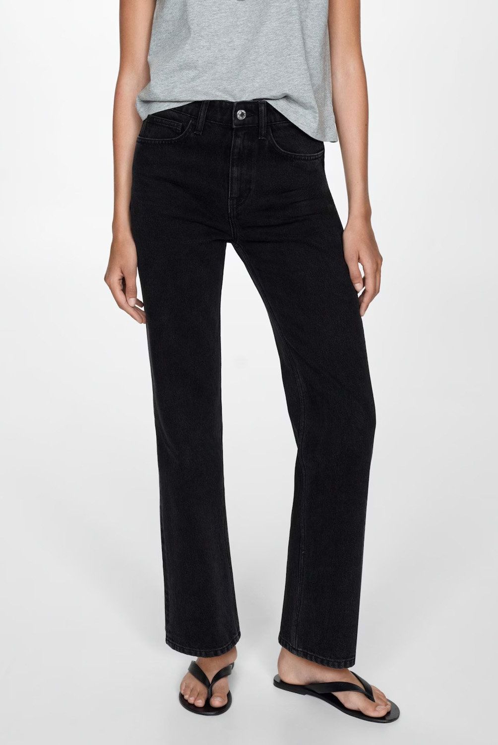 MANGO - Jeans Matilda Tiro Medio Rectos Mujer Mango