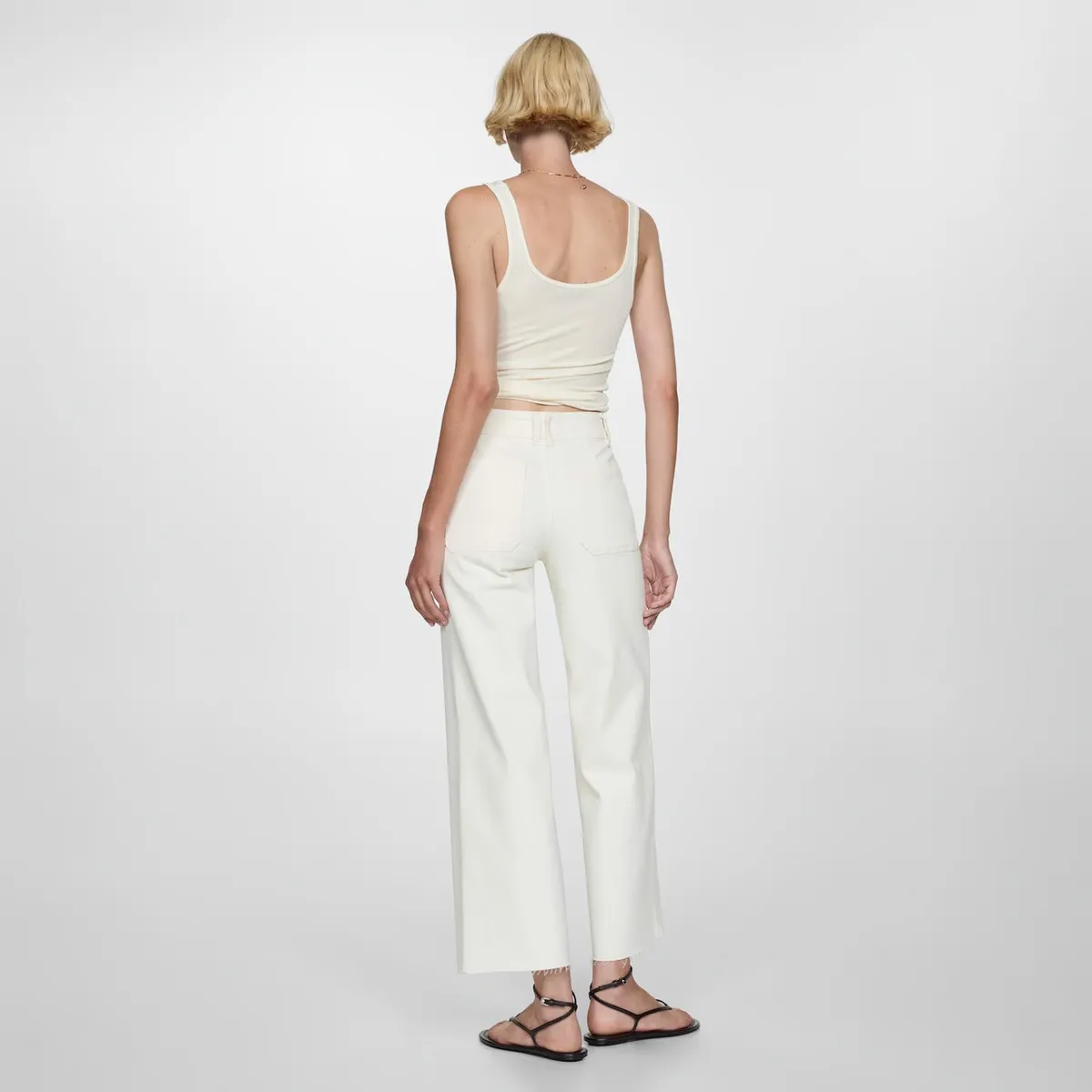 MANGO - Jeans Catherin Culotte Tiro Alto Mujer Mango