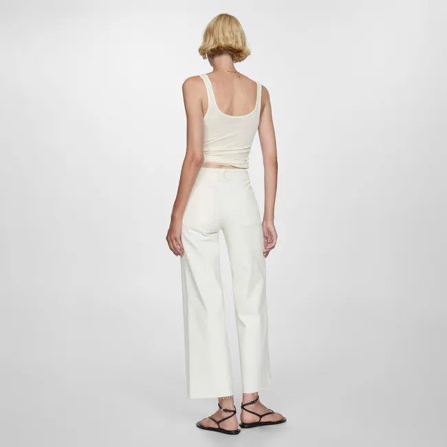 MANGO - Jeans Catherin Culotte Tiro Alto Mujer Mango