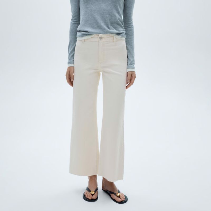 MANGO - Jeans Catherin Culotte Tiro Alto Mujer Mango