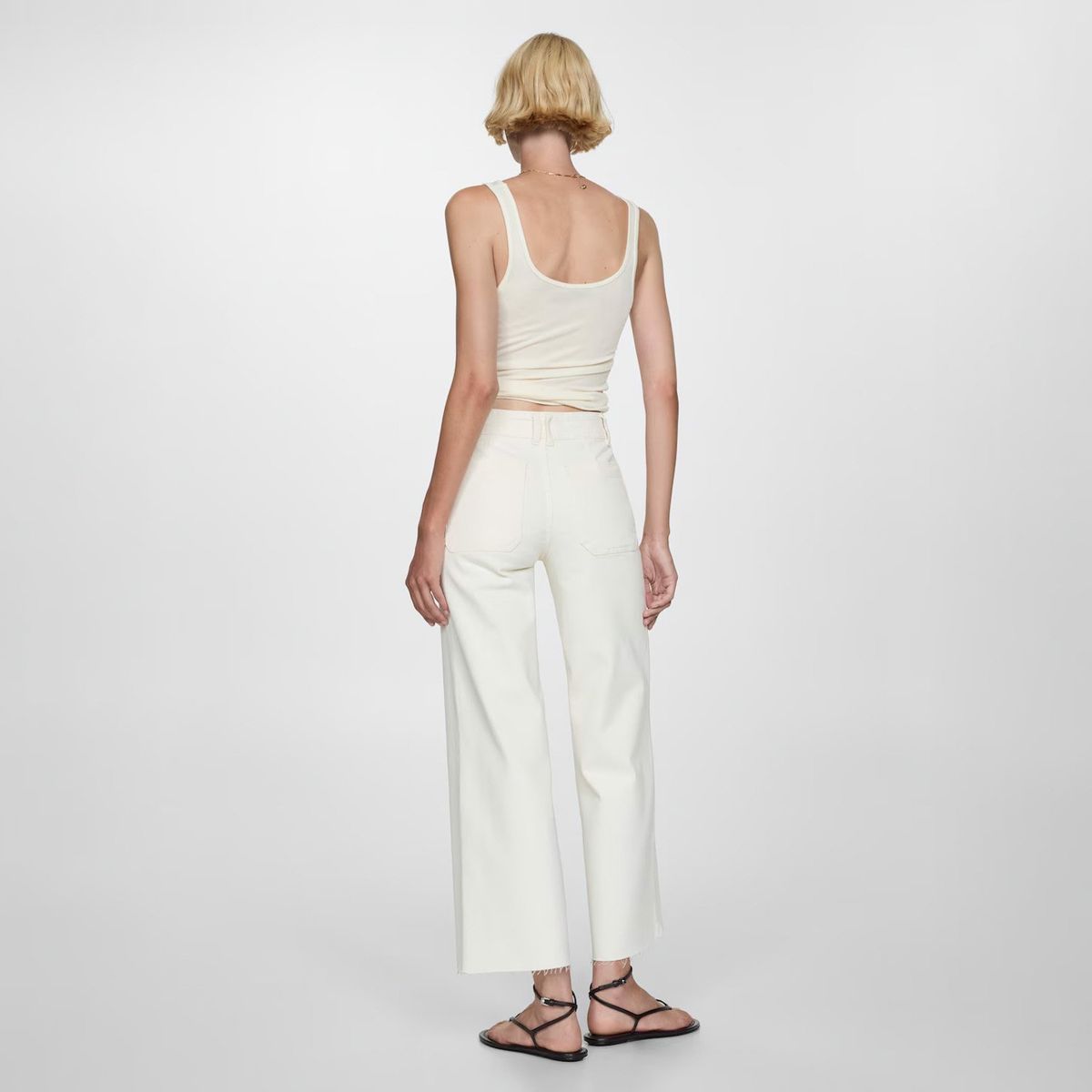 MANGO - Jeans Culotte Tiro Alto Mujer Mango