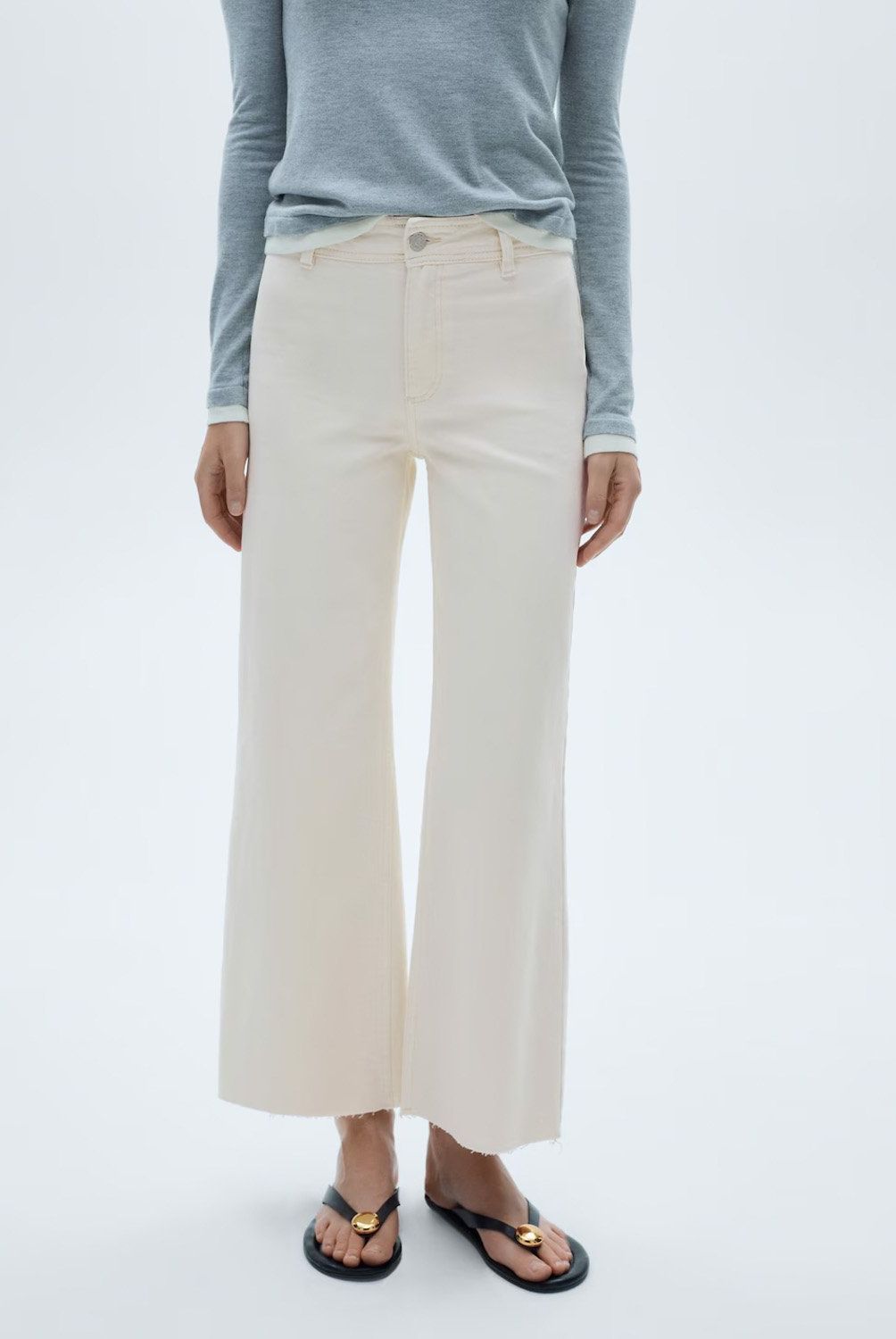 MANGO - Jeans Catherin Culotte Tiro Alto Mujer Mango
