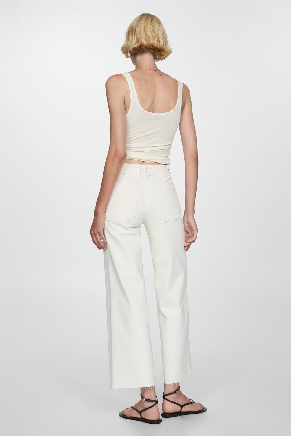 MANGO - Jeans Catherin Culotte Tiro Alto Mujer Mango