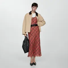 MANGO - Chaqueta Cuello Contraste Mujer