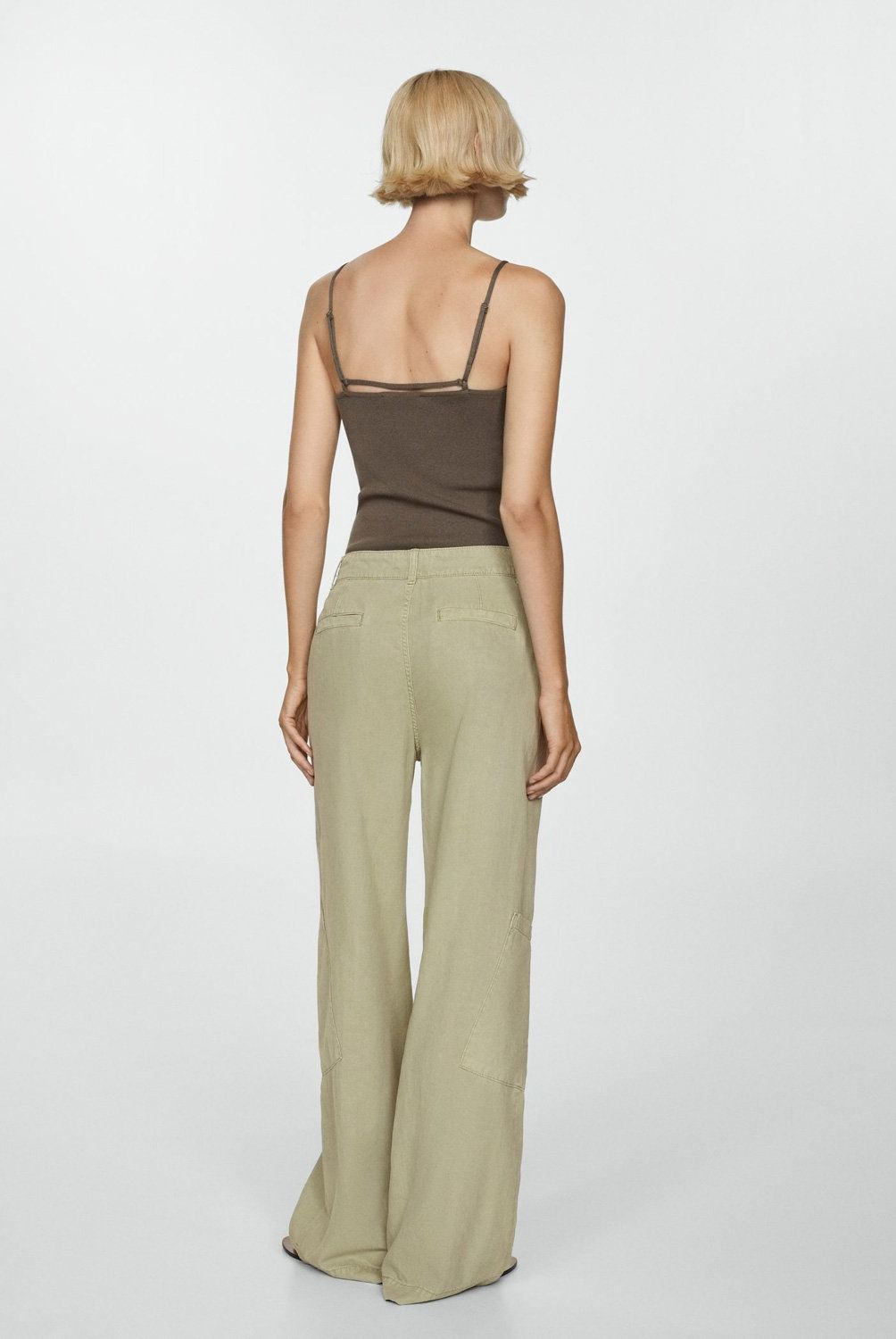 MANGO - Pantalón Lyocell Cordón Ajustable Mujer Mango
