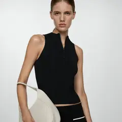 MANGO - Top Punto Cremallera Mujer