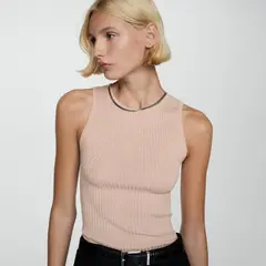 MANGO - Top Punto Canalé Mujer
