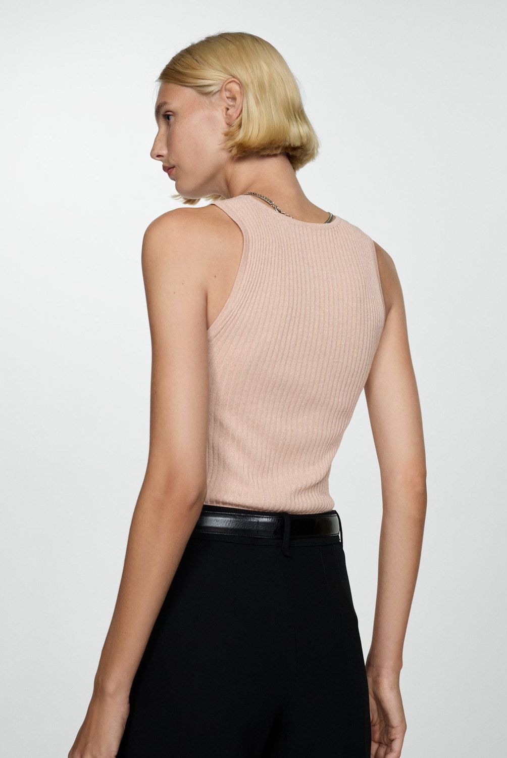 MANGO - Top Punto Canalé Mujer Mango