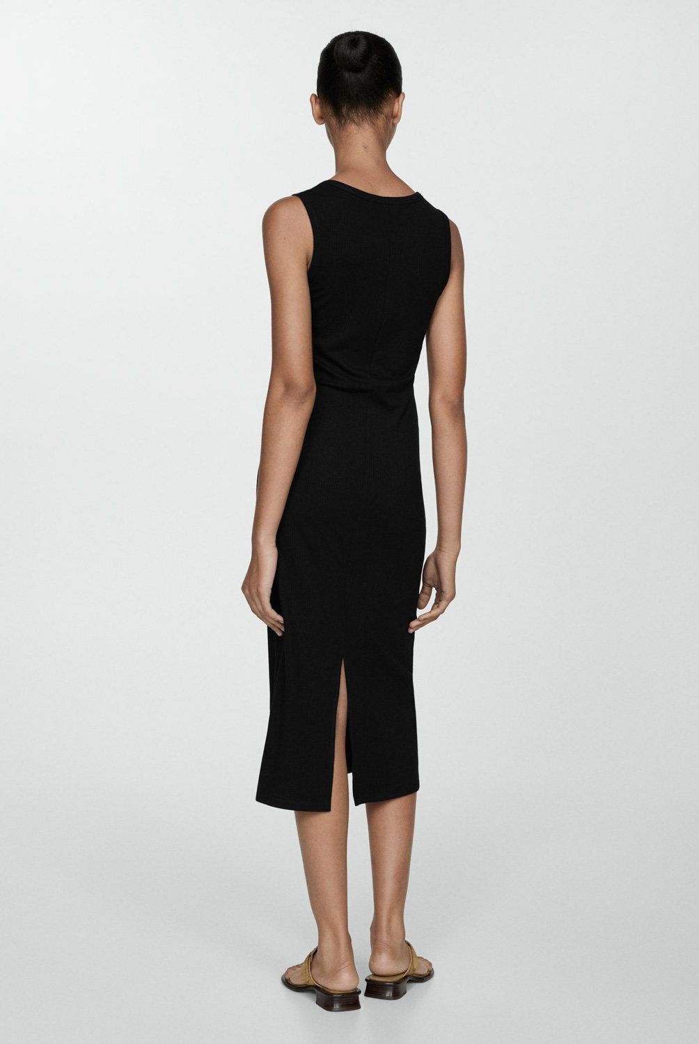 MANGO - Vestido Canalé Botones Mujer Mango