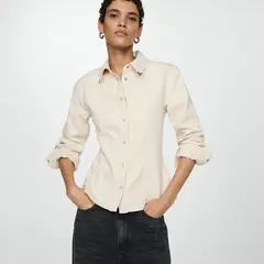 MANGO - Blusa Vaquera Entallada Mujer