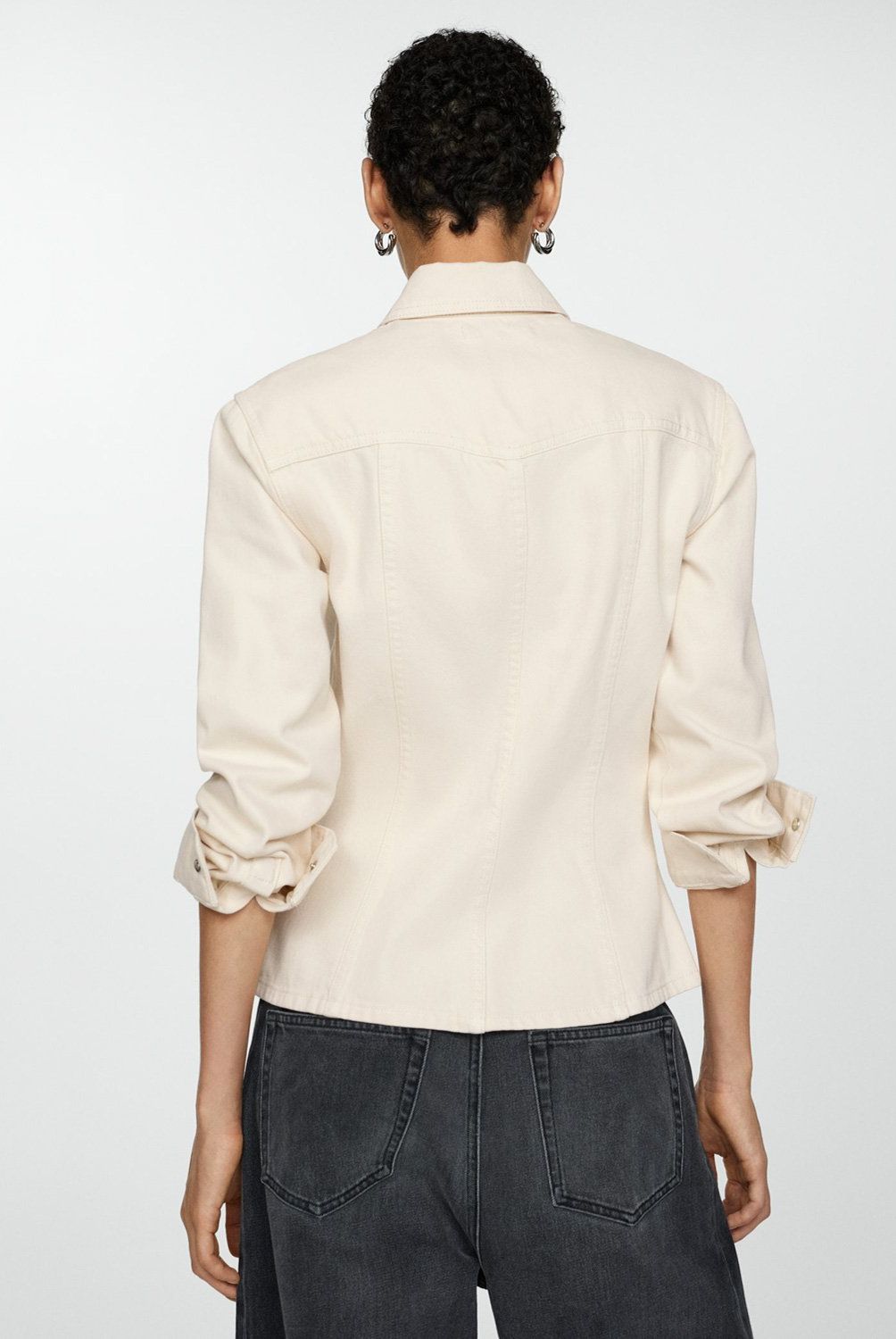 MANGO - Blusa Vaquera Entallada Mujer Mango