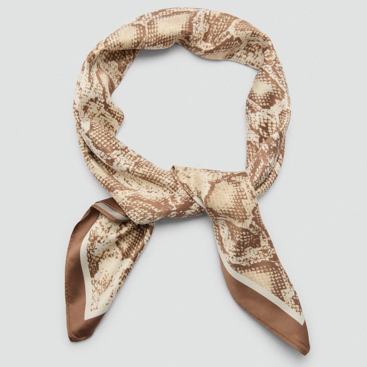 MANGO - Pañuelo Estampado Serpiente Mujer Mango