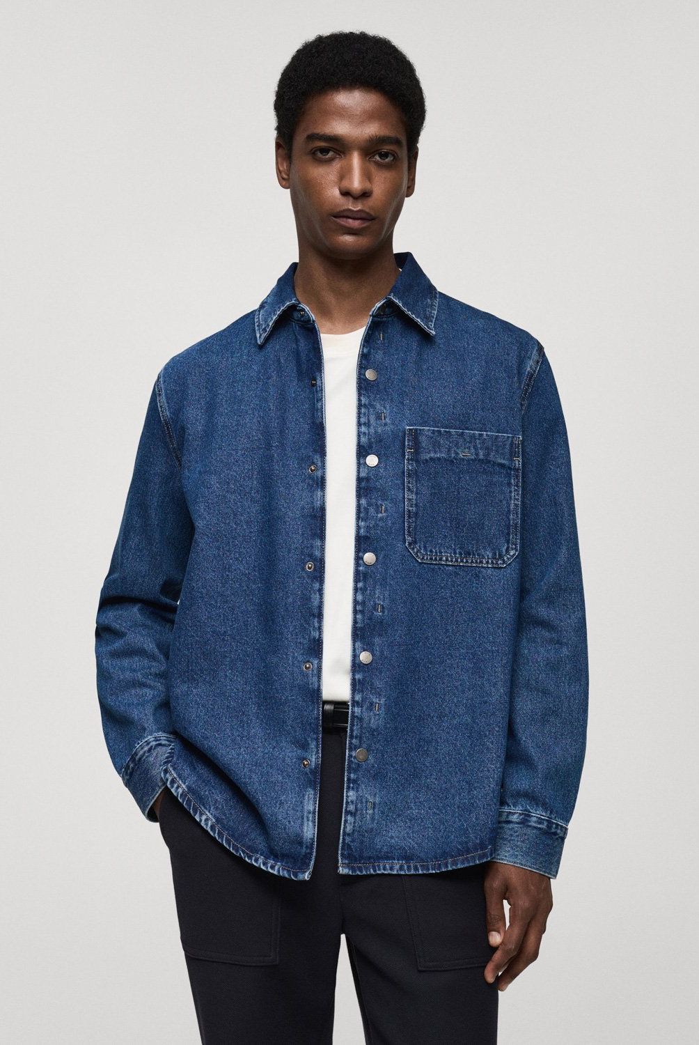 MANGO MAN - Chaqueta Denim Bolsillo Hombre Mango Man